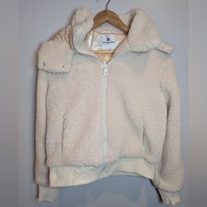 Urban Republic Women's Size M Cream Sherpa Hooded Coat